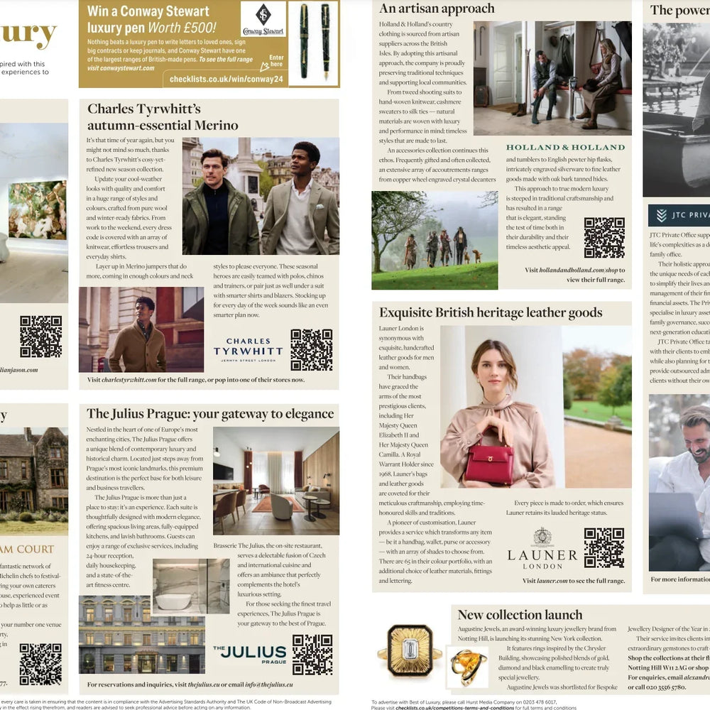 Sunday Times Best of Luxury Feature For Augustine Jewels