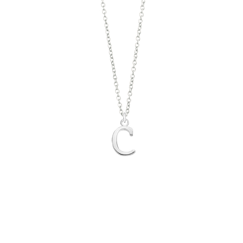 
                  
                    Silver C Initial Necklace
                  
                