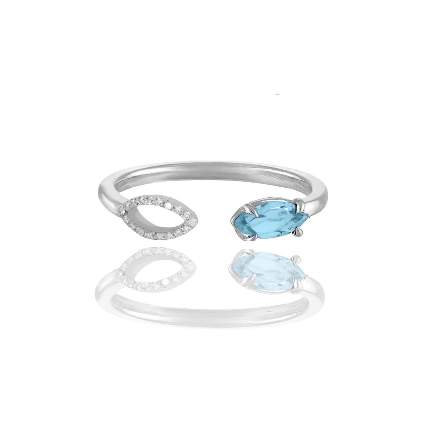 Blue Topaz and Diamond Ring - Augustine Jewels