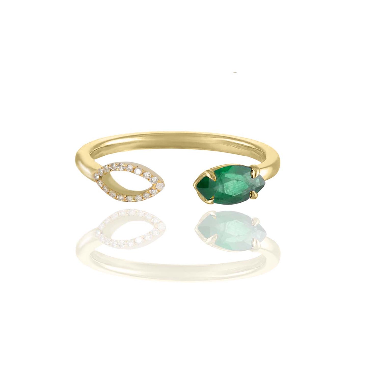 Marquise Cut Agate and Diamond Ring - Augustine Jewels