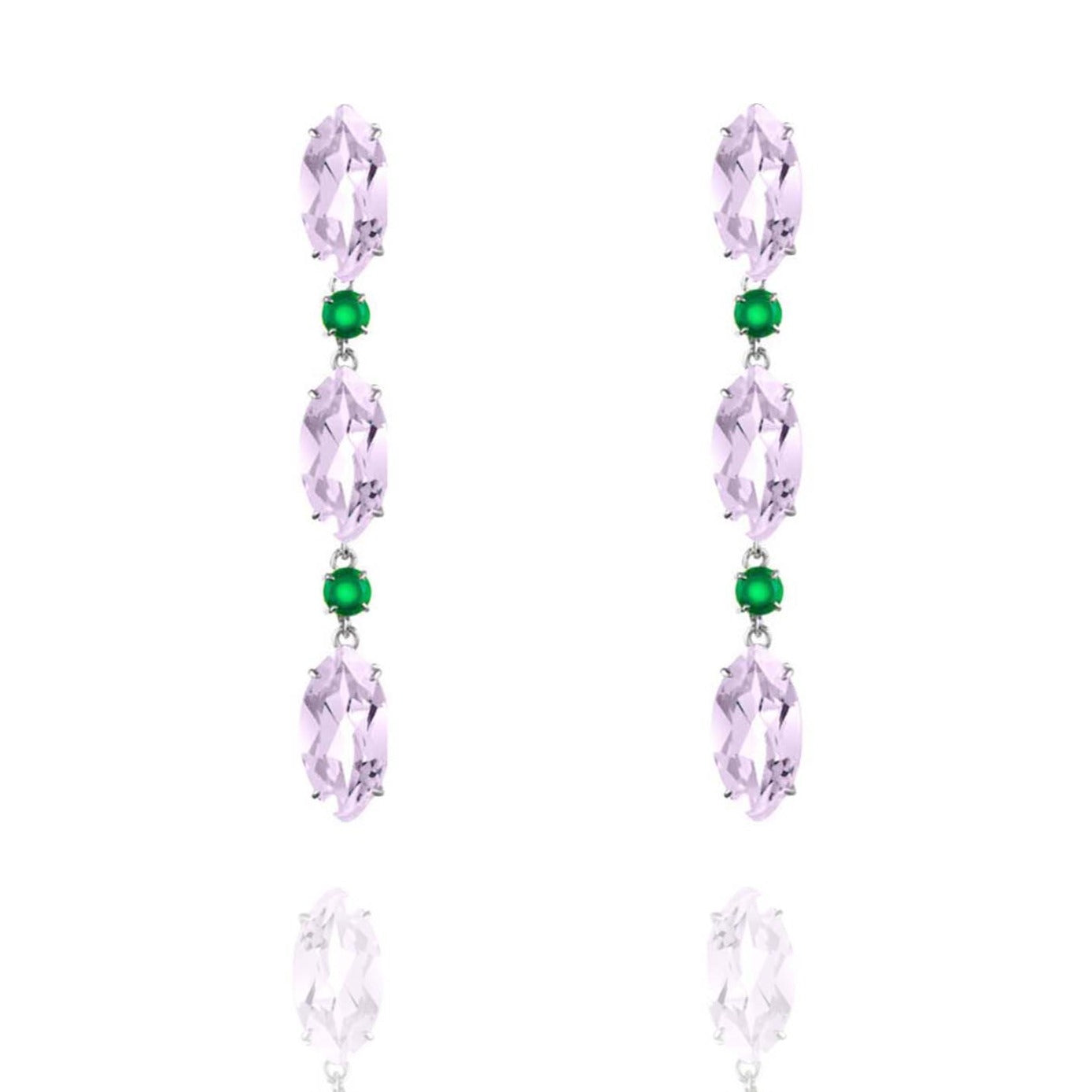 Purple Amethyst and Agate Earrings - Augustine Jewels