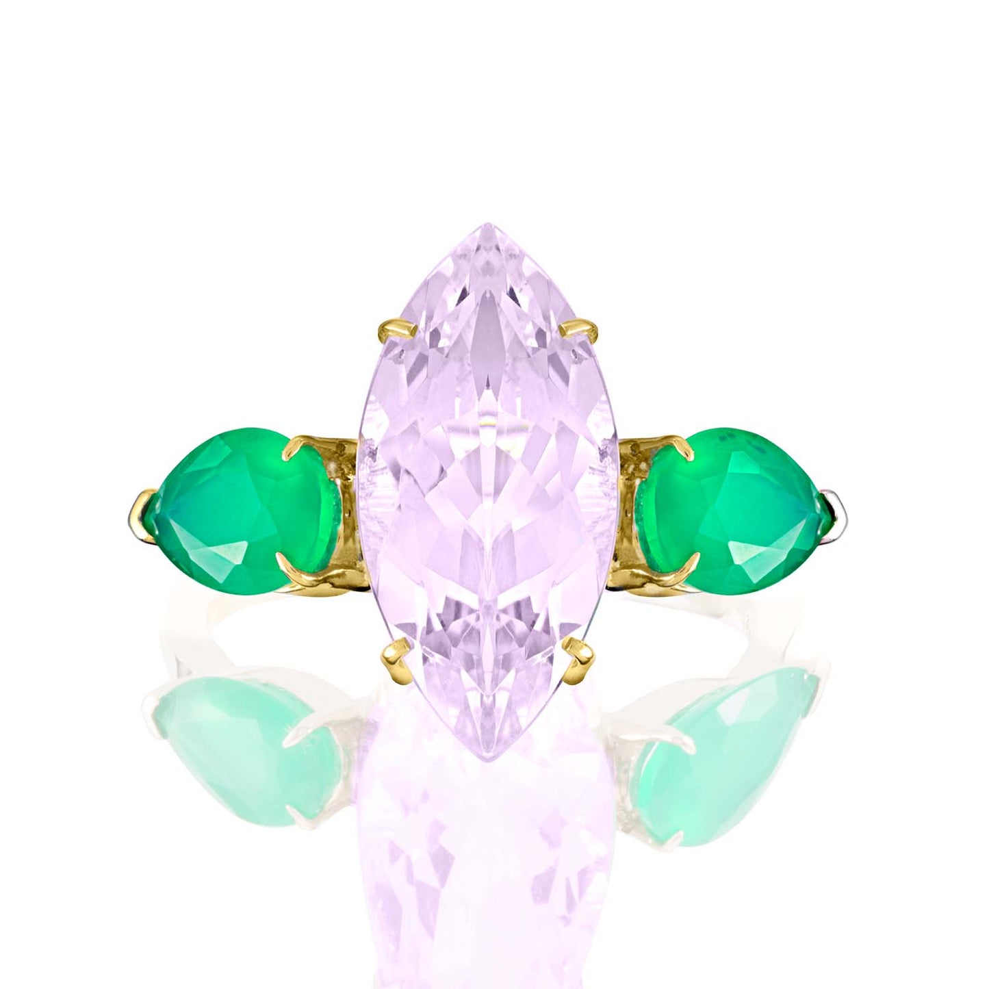Purple Amethyst and Agate Ring - Augustine Jewels
