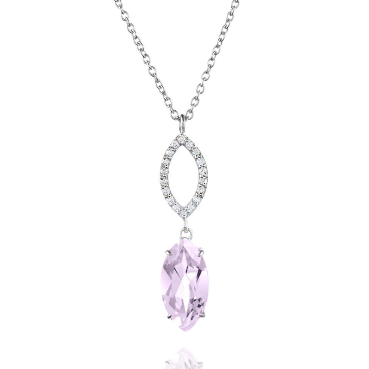 Purple Amethyst and Diamond Necklace - Augustine Jewels