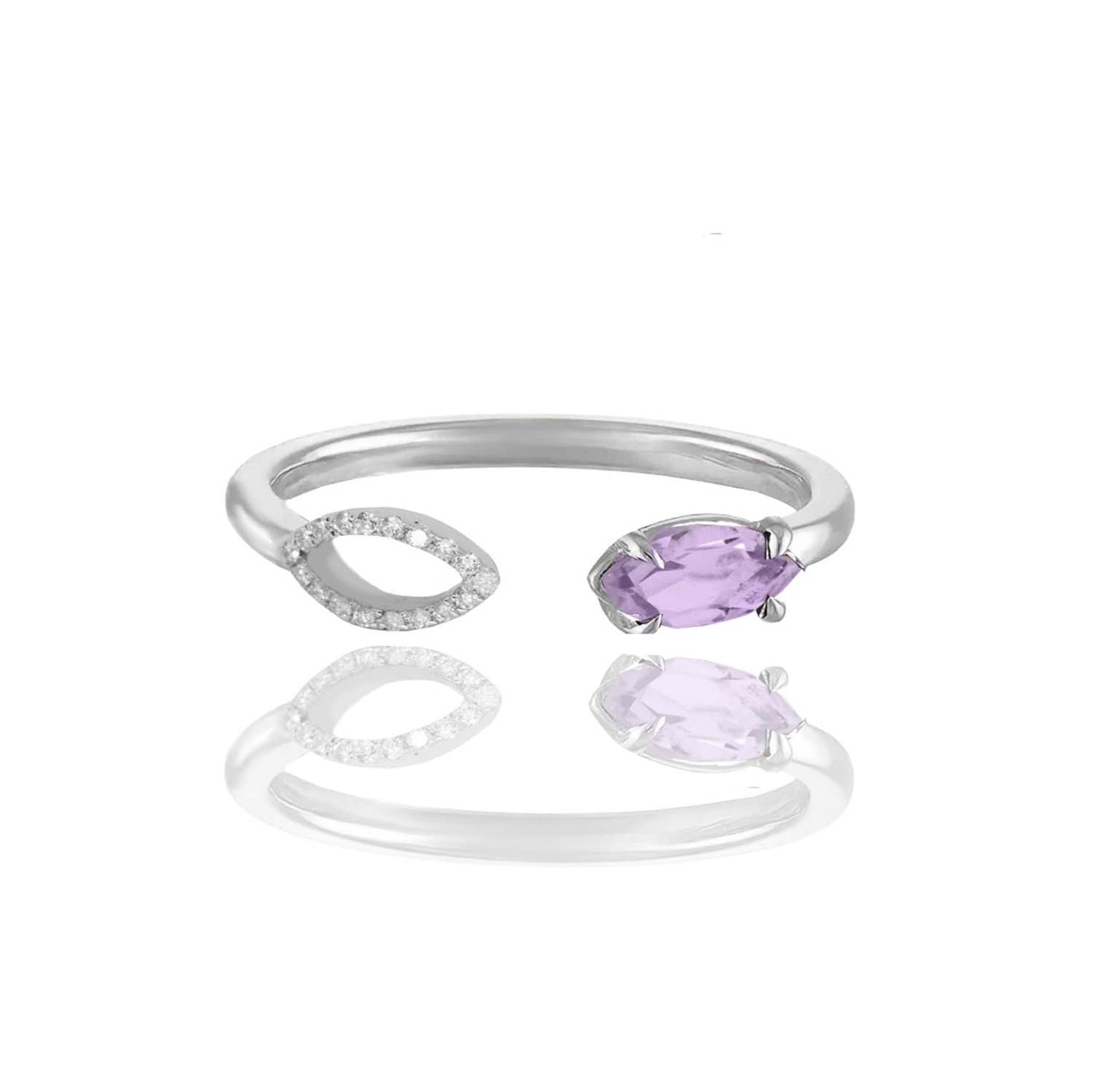 Purple Amethyst and Diamond Ring - Augustine Jewels