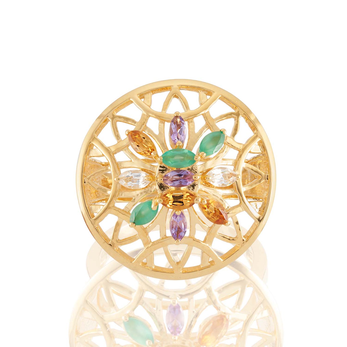 Yellow Gold Colors of Summer Ring - Augustine Jewels