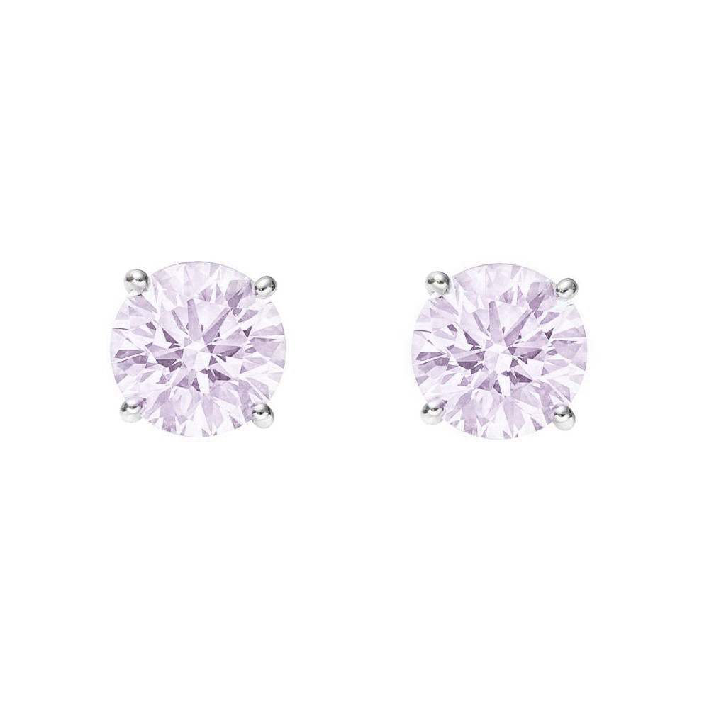 sterling Silver Purple Amethyst Stud Earrings