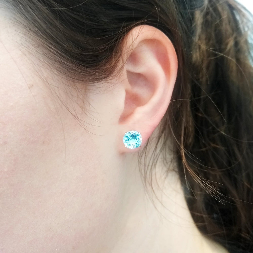 
                  
                    Sky Blue Topaz Statement Silver Earrings | The South of France Collection | Augustine Jewels | Gemstone jewelry
                  
                