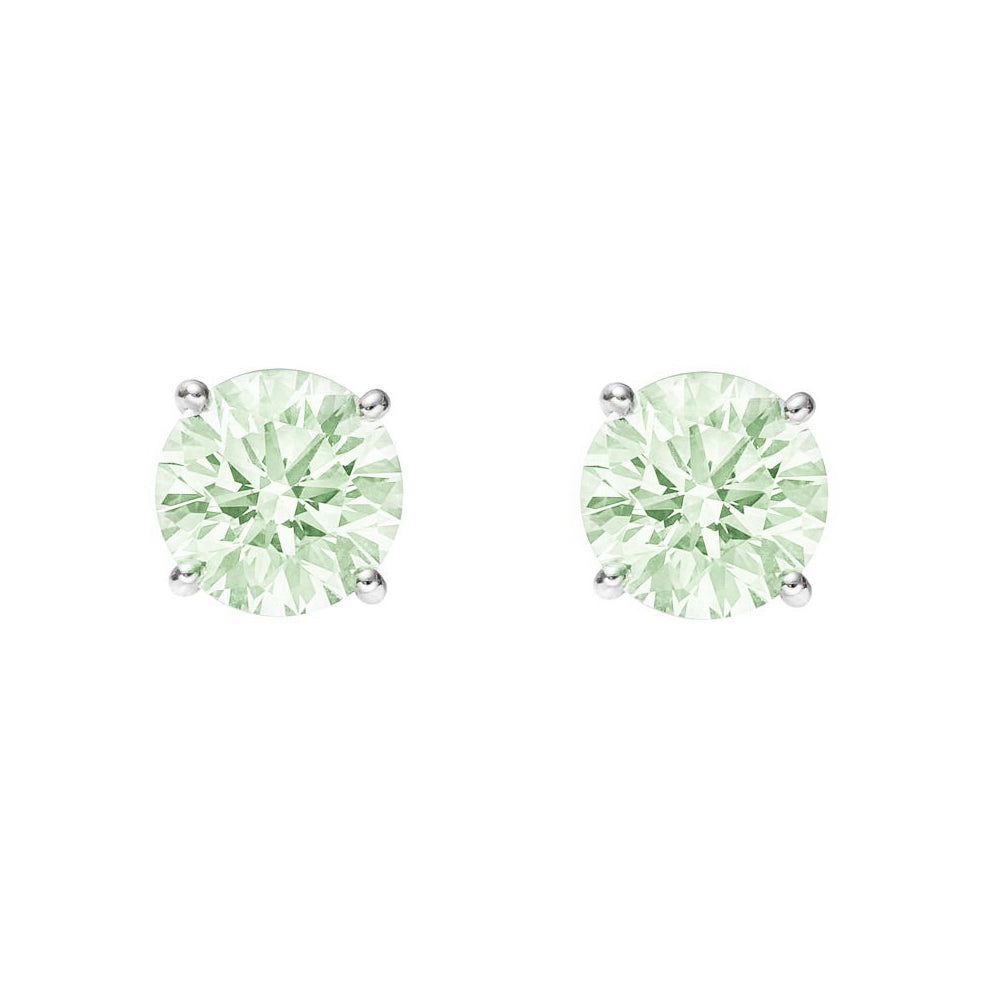 Sterling Silver Green Amethyst Silver Stud Earrings | The South of France Collection | Augustine Jewels | Gemstone jewelry