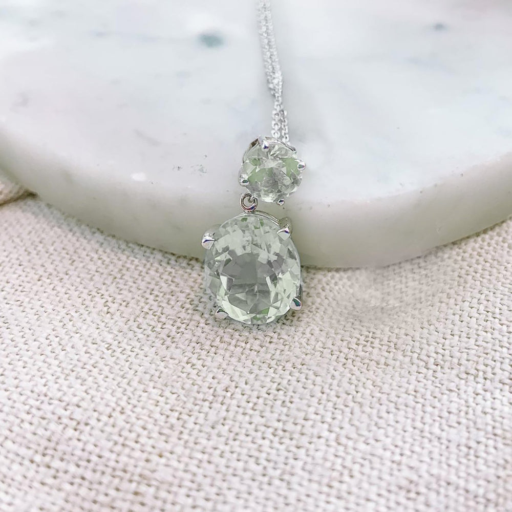Silver Green Amethyst Necklace | The South of France Collection | Augustine Jewels | Gemstone jewelry