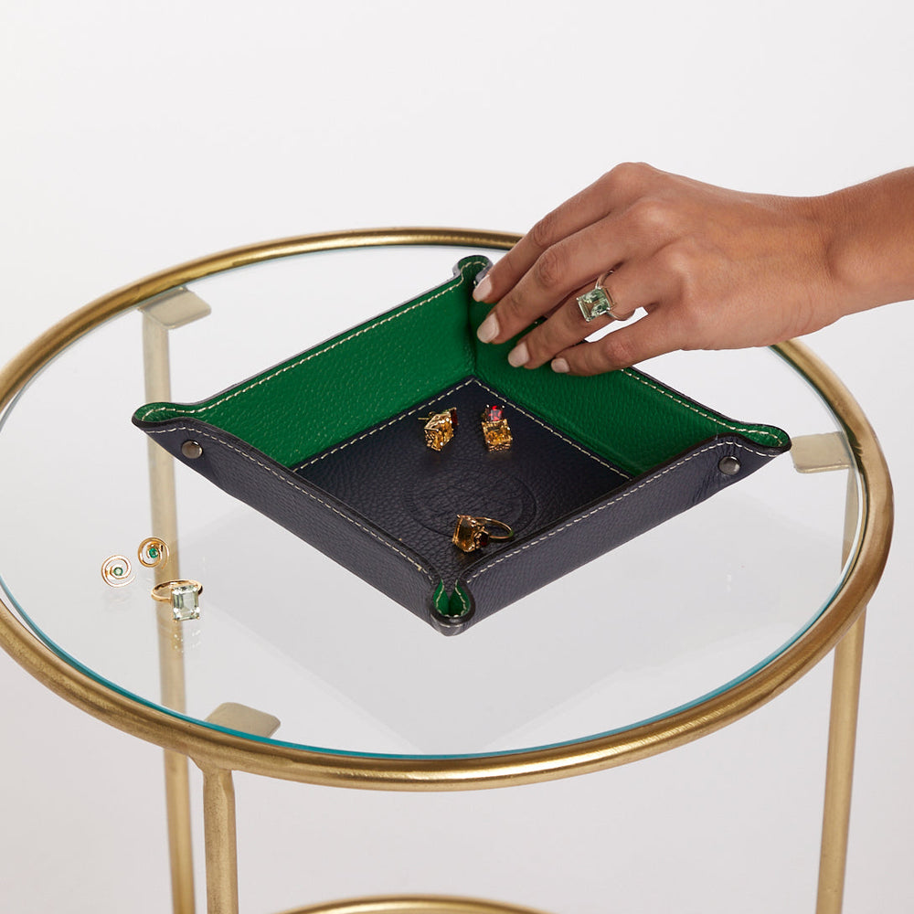 
                  
                    Far view of Navy & Green Jewellery Tray
                  
                