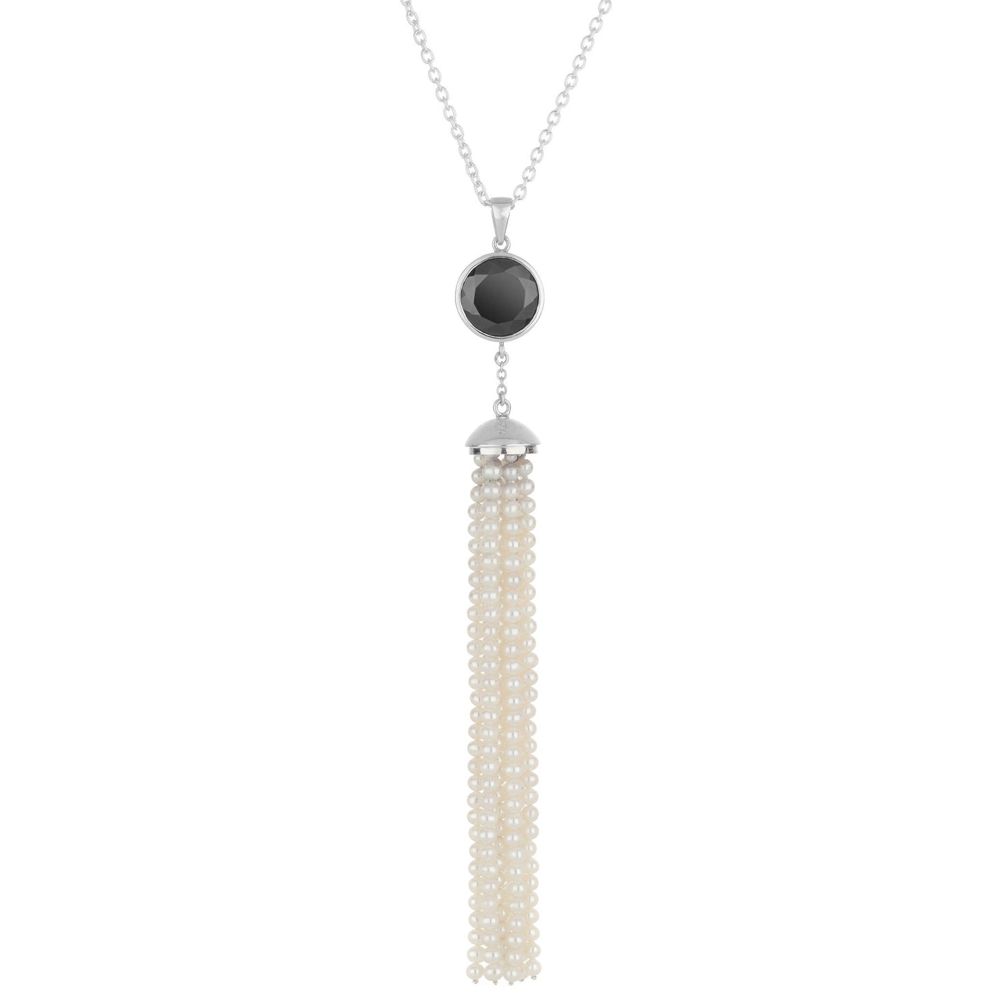 Spinel and Pearl Tassel Necklace - Augustine Jewels