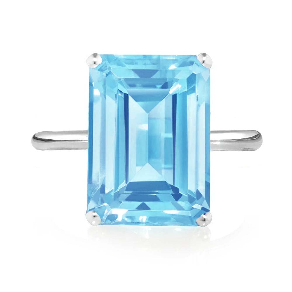 Sterling Silver Sky Blue Topaz Ring - Augustine Jewels