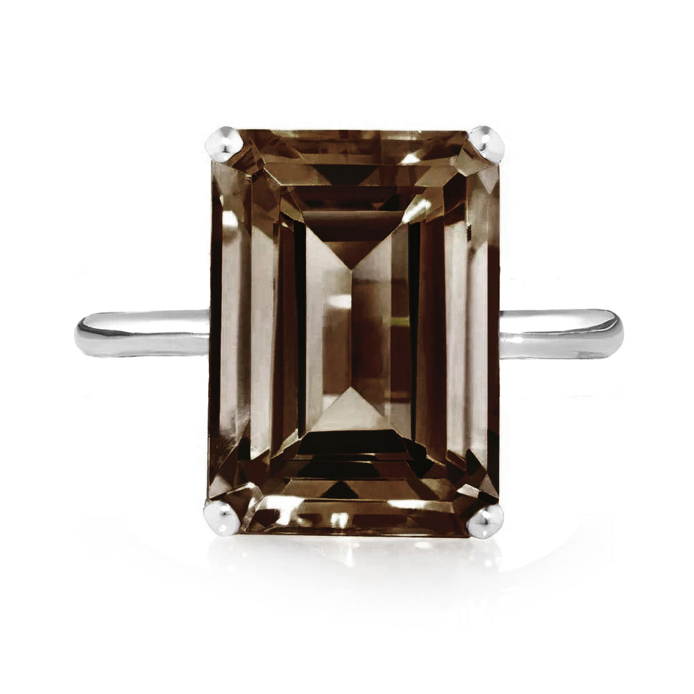 Sterling Silver Smoky Quartz Ring - Augustine Jewels