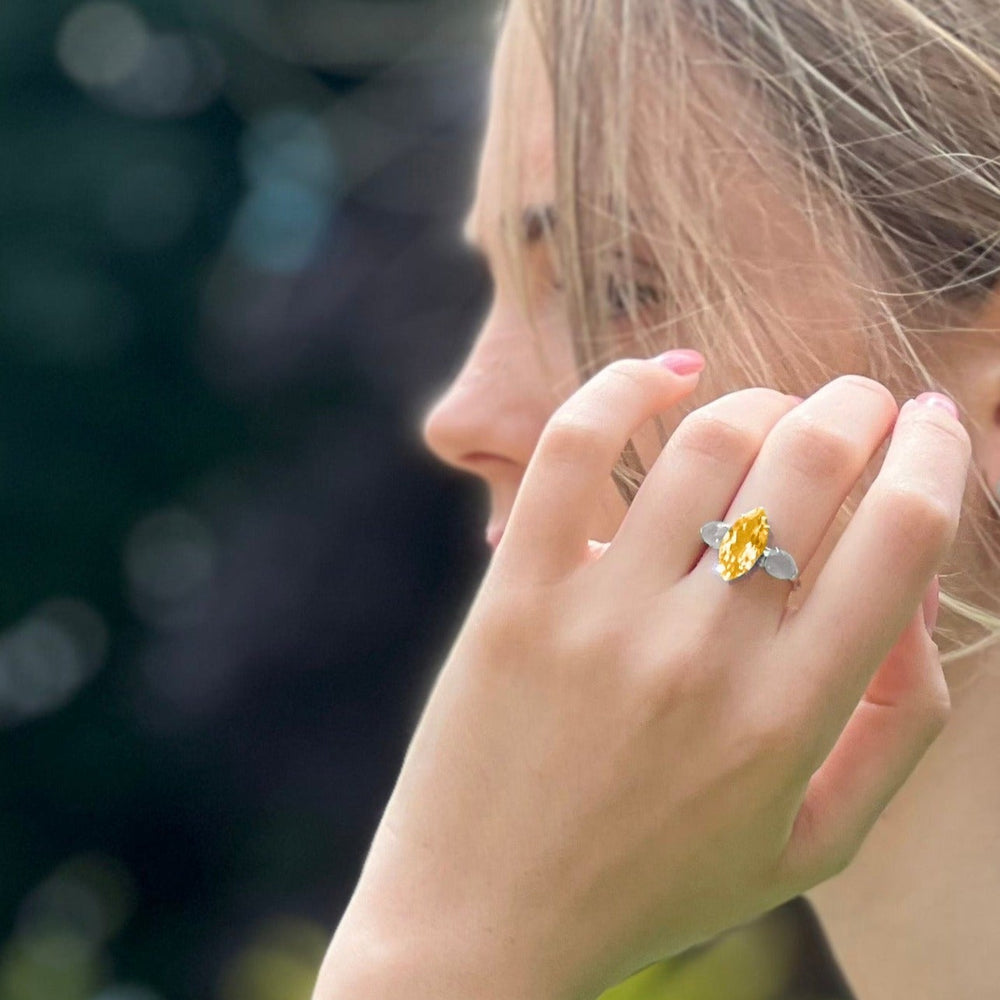 citrine and white topaz ring | Augustine Jewels | English Gardens Collection | Gemstone