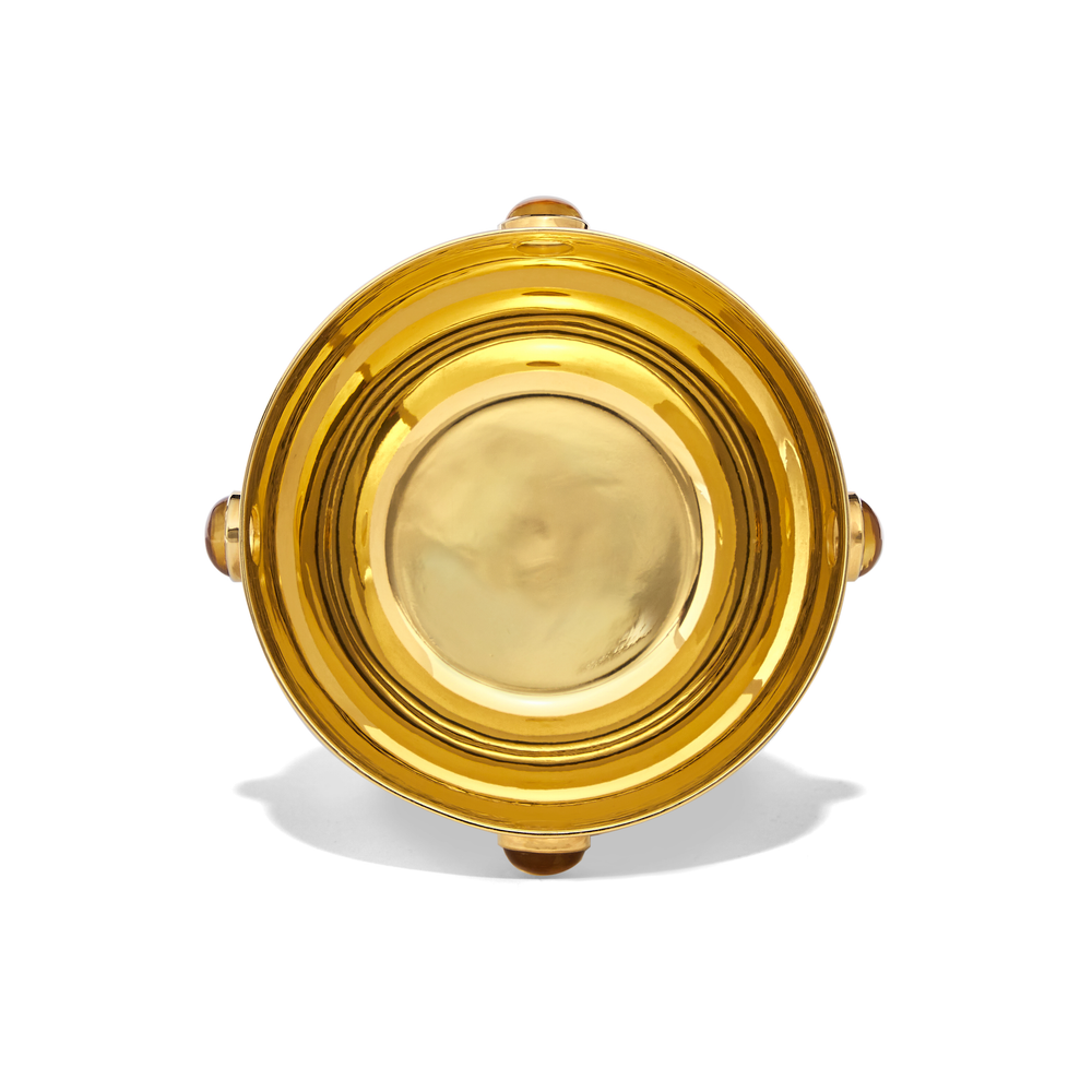 Inside look of Medium Gold Plated Citrine Bowl
