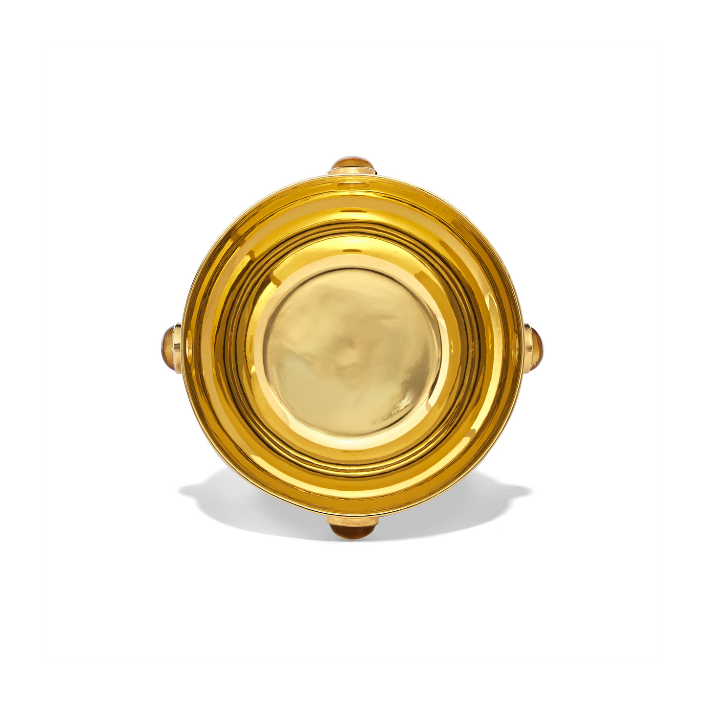 Top view of the Small Gold Plated Citrine Bowl