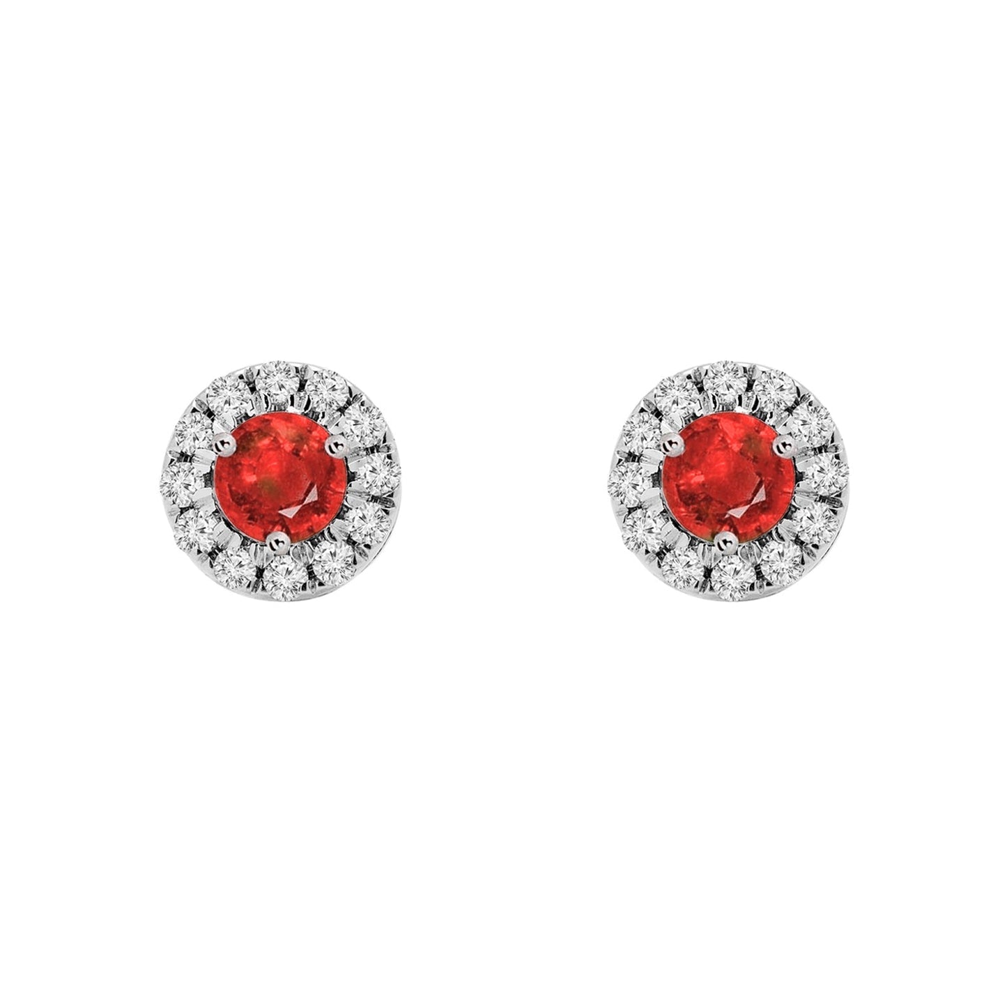 Birthstone Halo Earrings - Runy