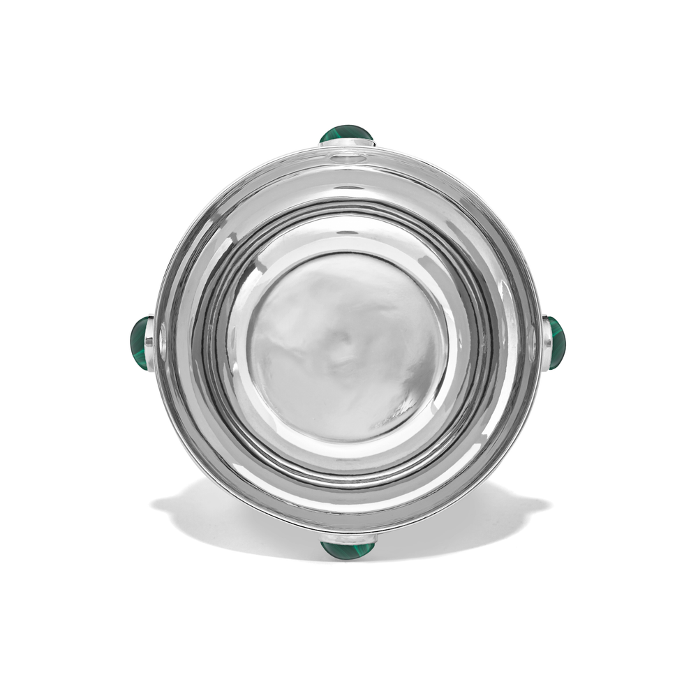 Inside the Medium Sterling Silver & Malachite Bowl