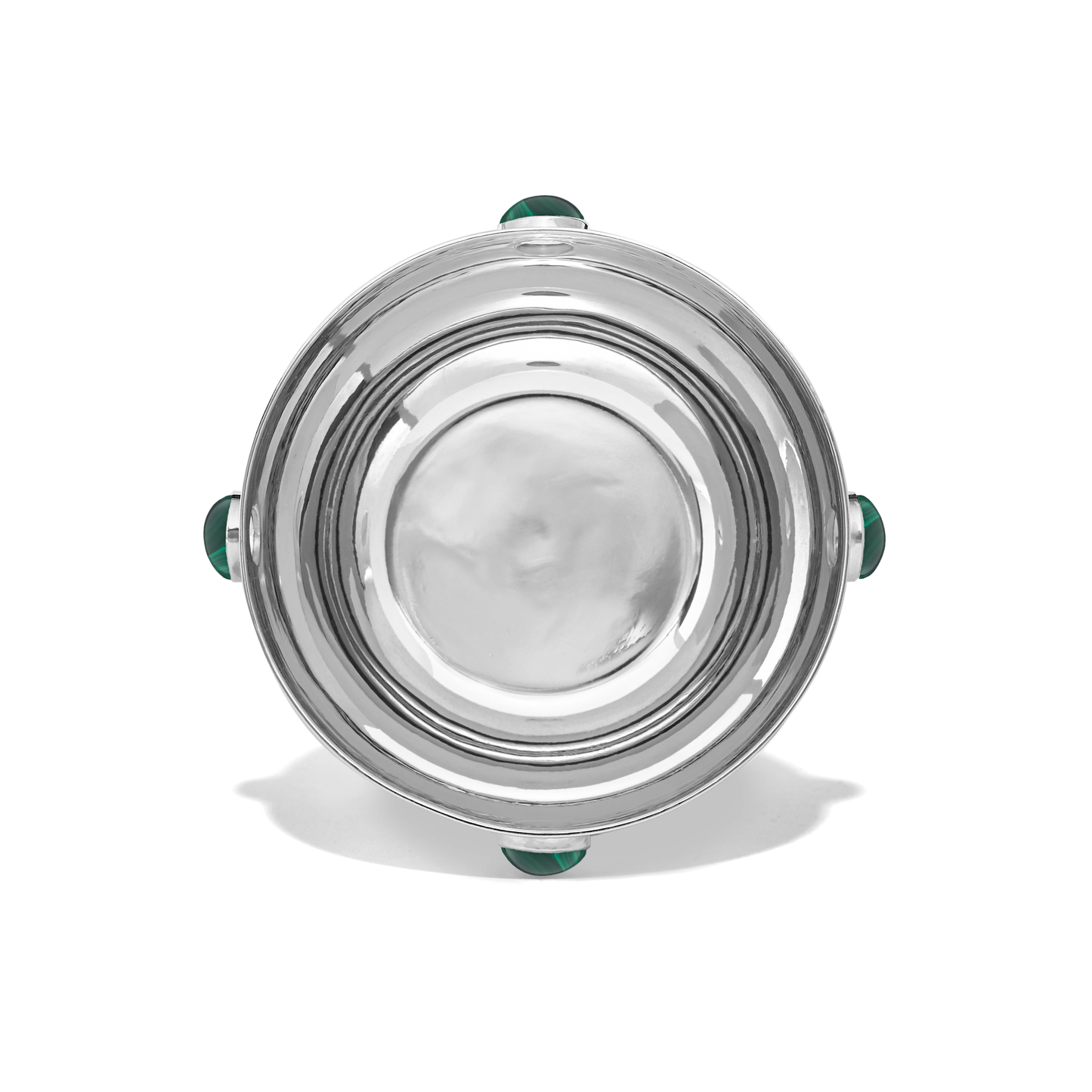 Inside the Medium Sterling Silver & Malachite Bowl