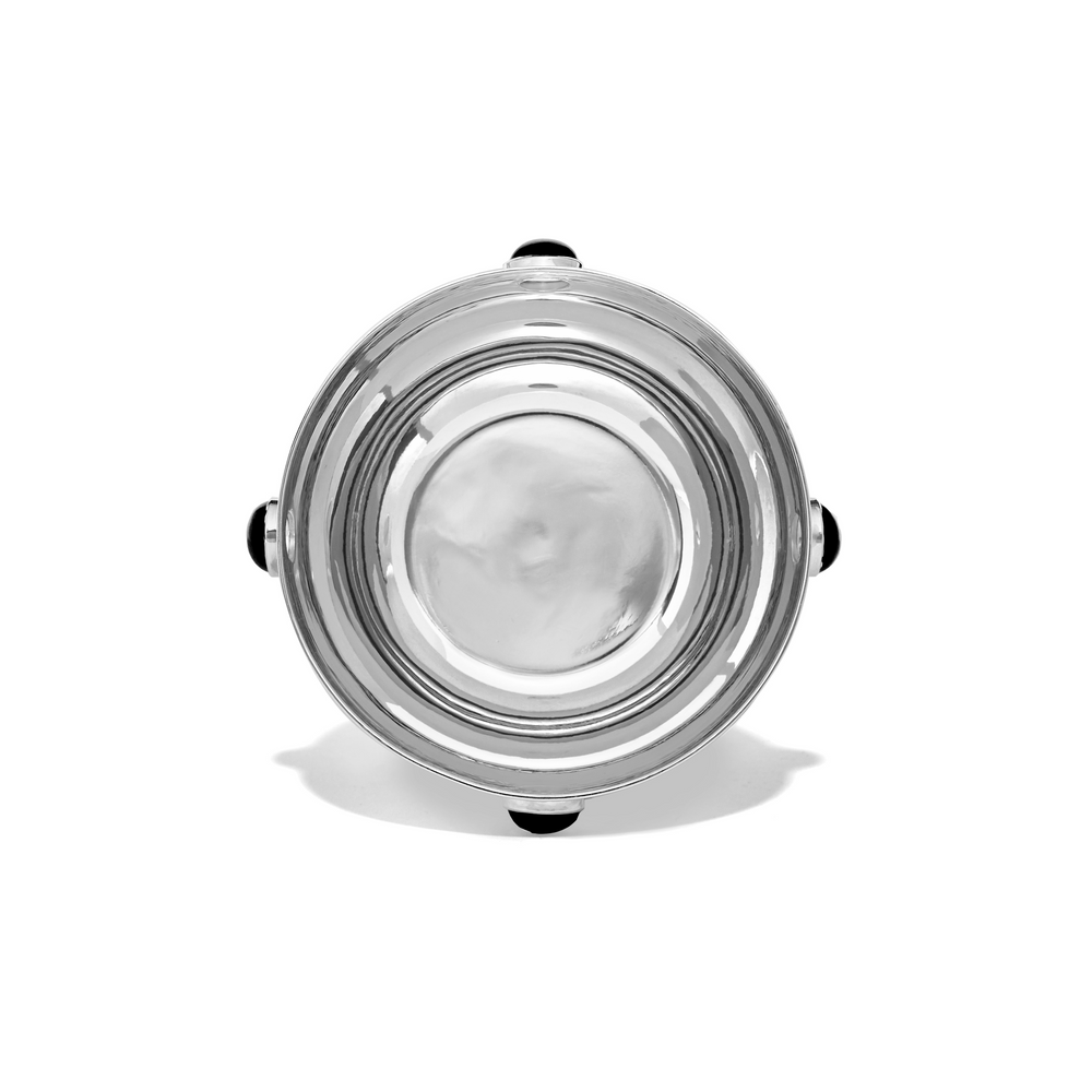 Top View of Sterling Silver & Onyx Bowl
